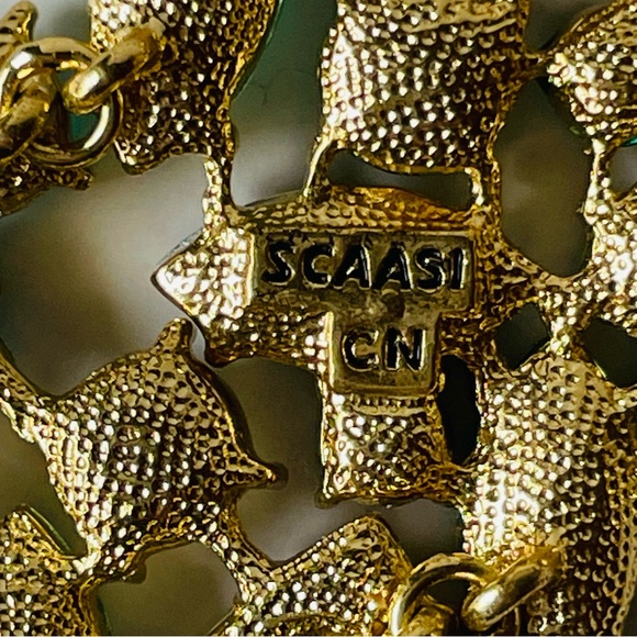 Vintage Arnold Scaasi CN Rhinestone Glass Statement Bracelet - Picture 5 of 7